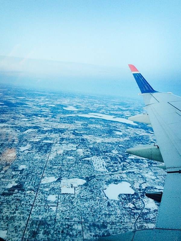 View from airplane.