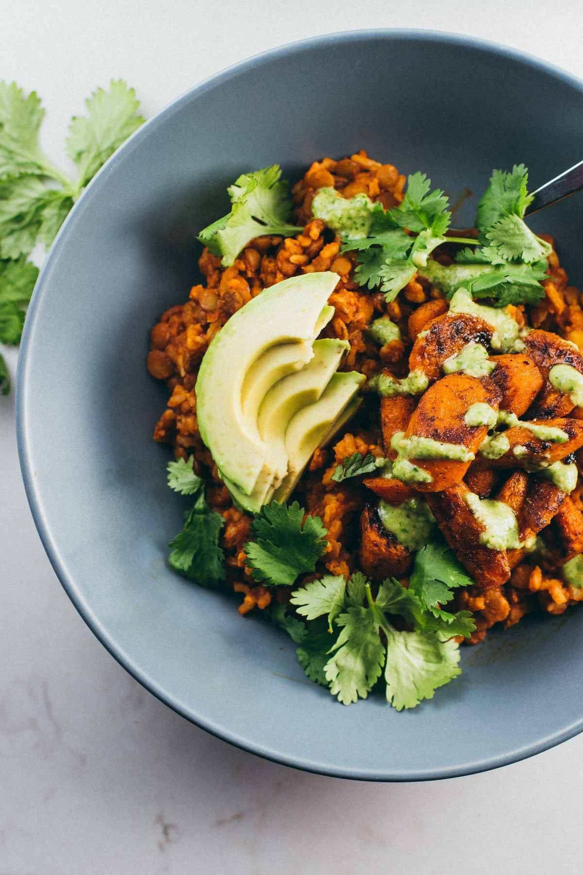 Lentil Curry Bowl.