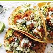 Easy shrimp tacos pin.