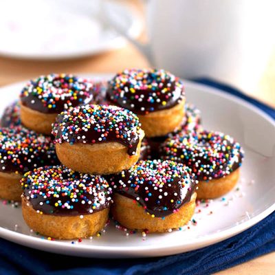A picture of Chocolate Glazed Baked Mini Donuts